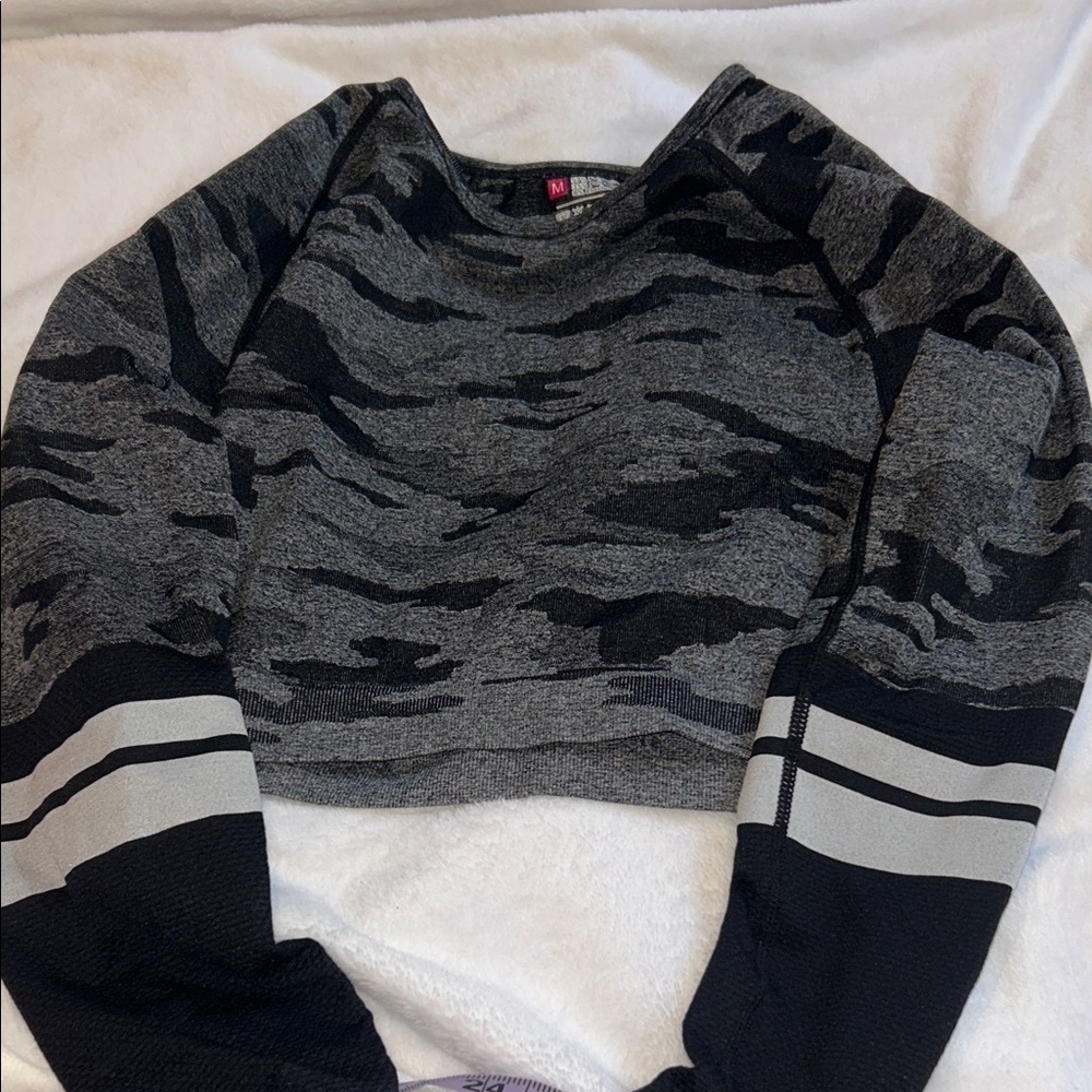 Camouflage Work out gym Crop Top